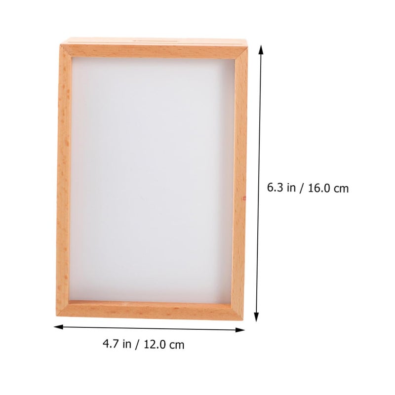 6 Inch Wooden Hollow 3D Quilling Photo Frame with Dried Plant Butterfly Specimen Home Decor - Image 3