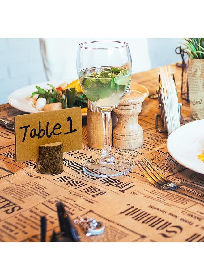 erorex Wood Place Card Holders 10 Pcs Premium Rustic Table Number Holders And 10 Pcs Kraft Table Place Cards Wood Photo Holders Ideal For Wedding Party Table Name And More  - Image 2