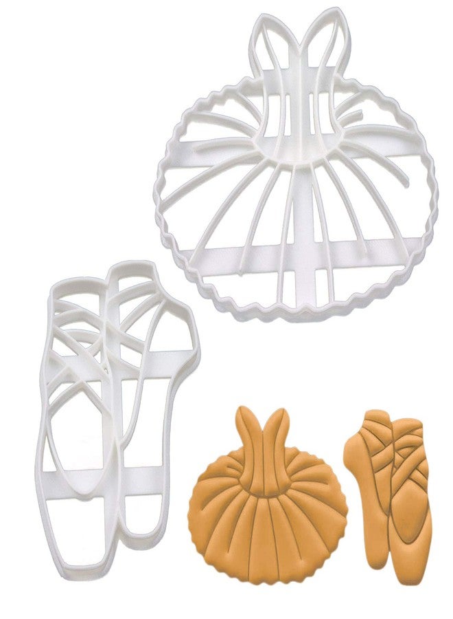 Bakerlogy Set of 2 Ballet themed cookie cutters (Designs: Tutu and Ballet Shoe), 2 pieces - Bakerlogy - Image 1