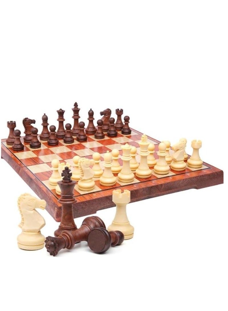 Rubik لعبة الشطرنج المغناطيسية، لوحة شطرنج قابلة للطي للتخزين المحمولة للأطفال/الأولاد/البالغين أفضل هدية (كبيرة، 31.5 سم × 27 سم) - Image 3