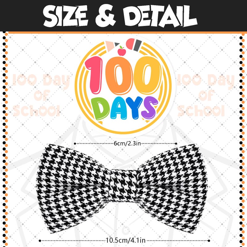 Fabllewavi 8PCS Old Man Grandpa Costume - Hat Suspenders Bow Tie Fake Eyebrows Whiskers Glasses Cane Badge Tattoo for Cosplay (BK Plaids) - Image 5