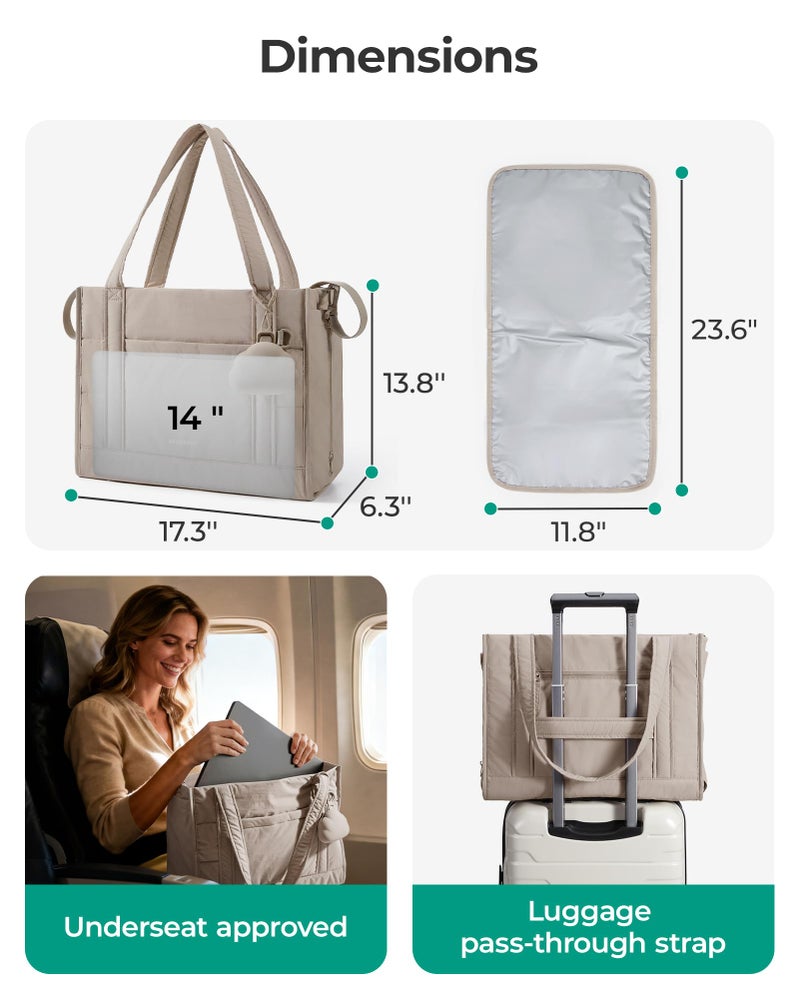 BAGSMART Diaper Bag Tote Puffer Tote Bag Lightweight Baby Bag with Insulated Pockets, Pacifier Case Stylish Multifunctional Hospital Bag for Labor and Delivery,Travel,Work - Image 4