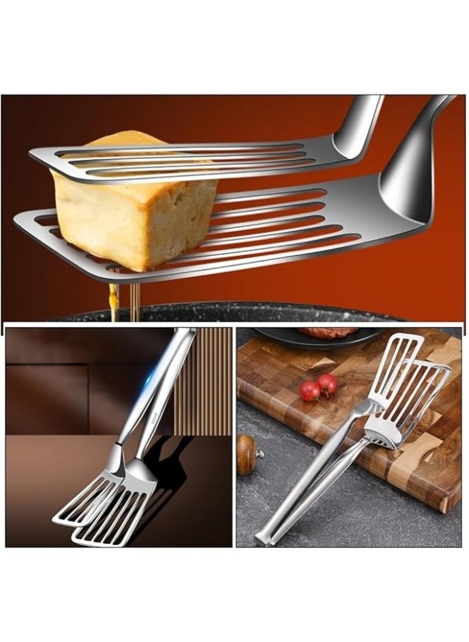Generic Food clip rectangle stainless steel serving handle - silver  - Image 3