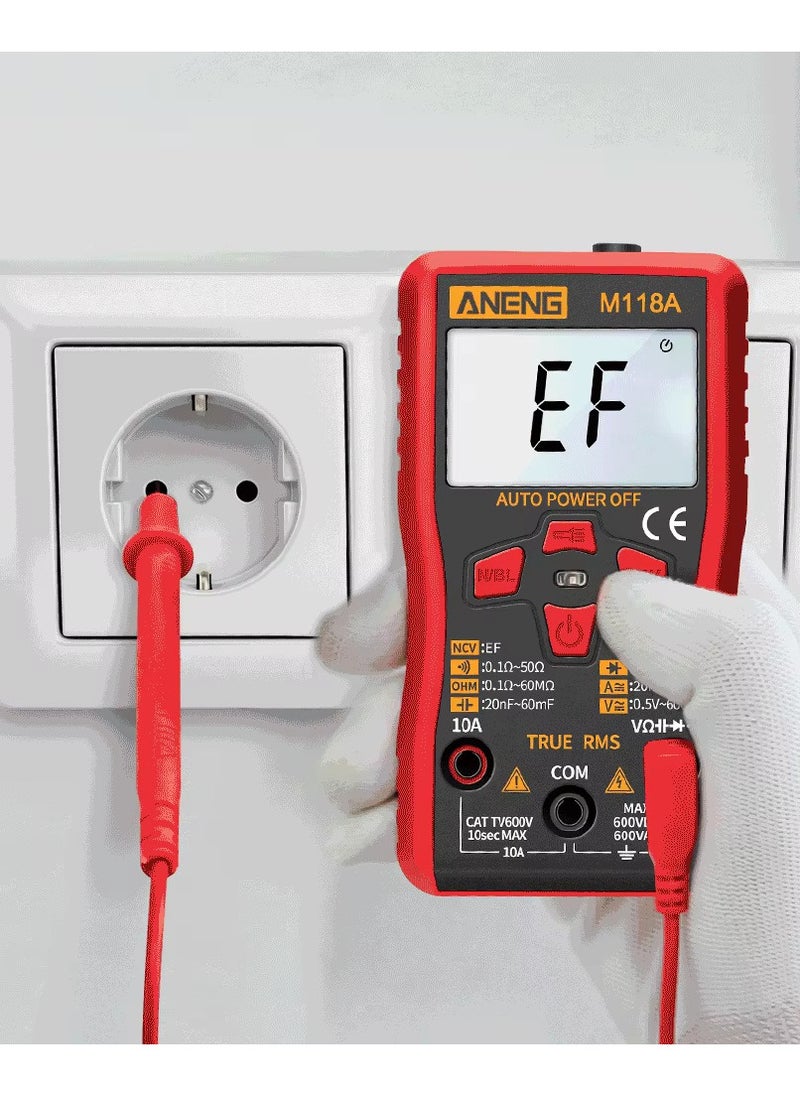 أنينج - ⭐ ANENG M118A Auto Ranging Digital Multimeter High-Accuracy TRMS 6000 Counts Voltage Current Ohm افوميتر ديجيتال عالي الجودة قياس الفولت والتيار والمكثفات والمقاومات وغيرها من المكونات الالكترونية مع كشاف اضاءة - Image 1