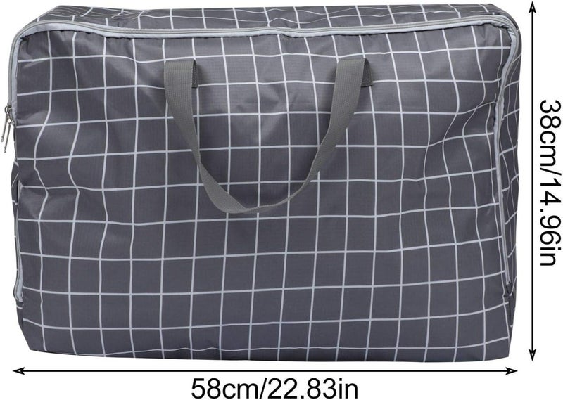 Bolsas para Guardar Cobijas Foldable Storage Bag Thick Fabric with Reinforced Handle for Comforters Blankets Bedding Pillow Foldable with Sturdy Zipper Grey Blanket Storage Bag - Image 2