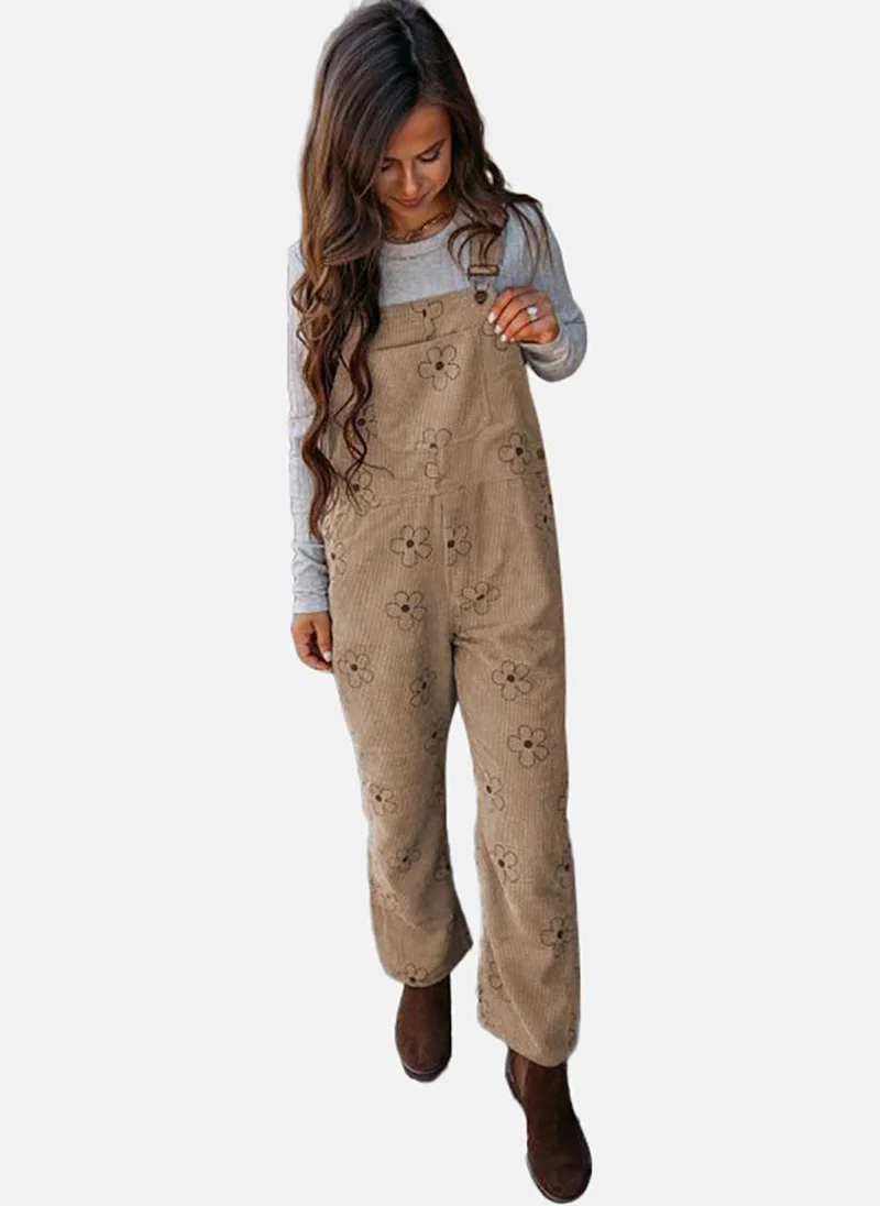 YUNIQEE Women Printed Straight Leg Dungarees