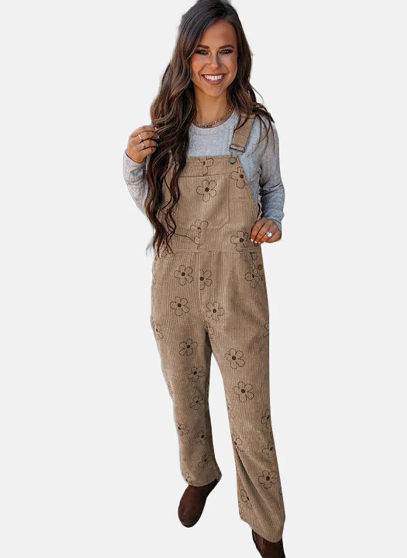 YUNIQEE Women Printed Straight Leg Dungarees
