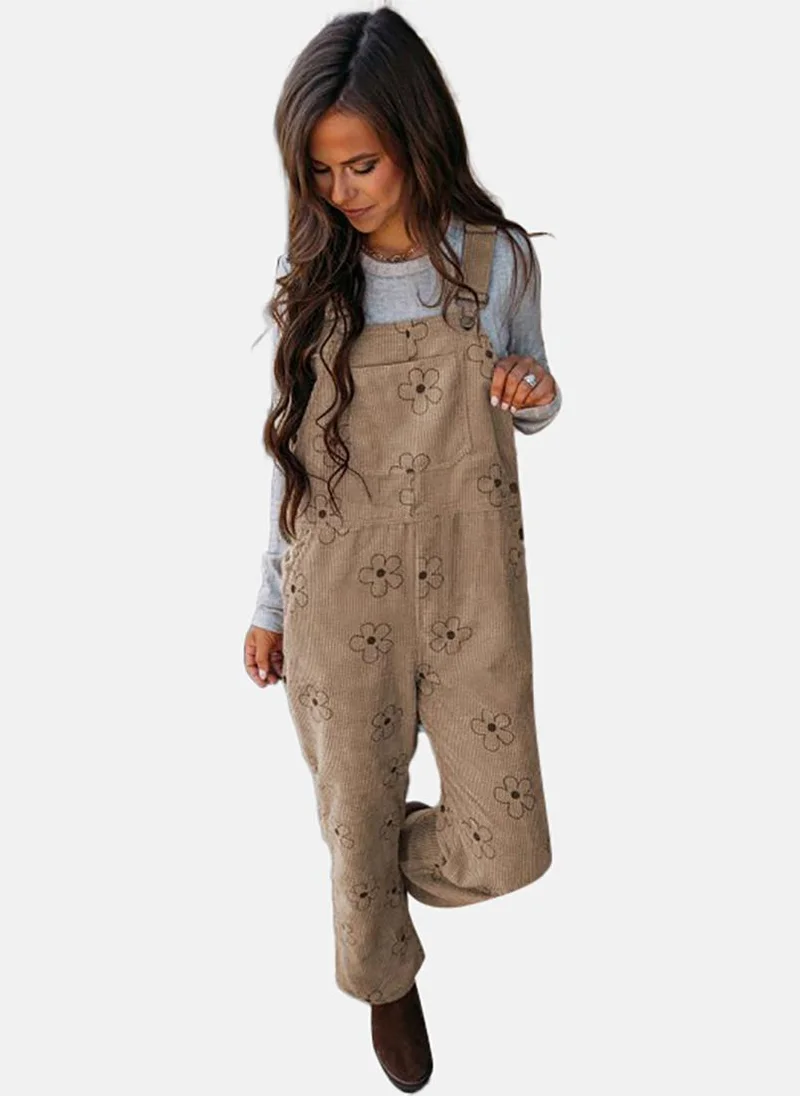 YUNIQEE Women Printed Straight Leg Dungarees