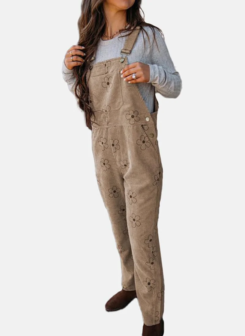 YUNIQEE Women Printed Straight Leg Dungarees