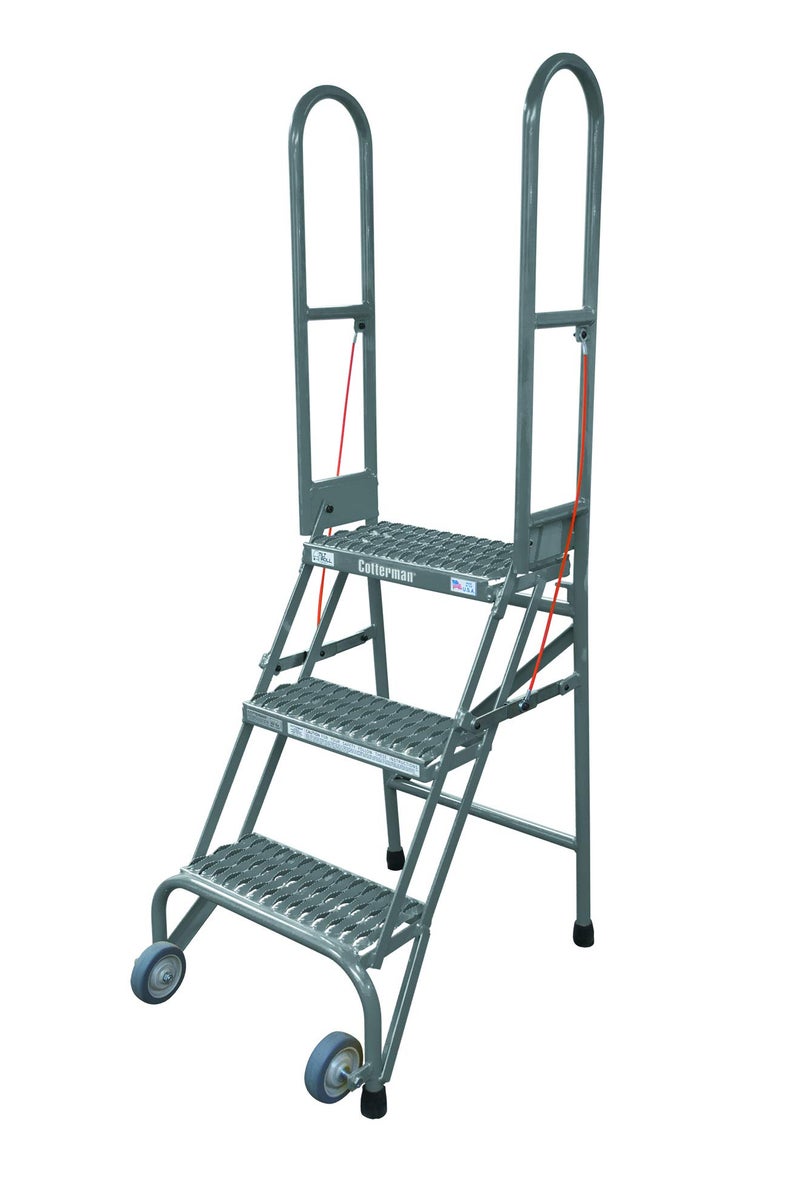Cotterman GripTips™ rolling warehouse ladder rubber feet, crutch tip kit 1" tube set of 4, replacement feet or crutch tips for rolling ladders and stands. - Image 4