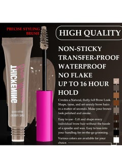 DNM Tinted Thickening Brow Mascara,Brow Fast Sculpt,Waterproof, Transfer-proof, Brush to Fill in Eyebrows and Cover Gray Hairs - Cruelty Free - Light Medium Brown (1pc 01 Taupe)  - Image 2