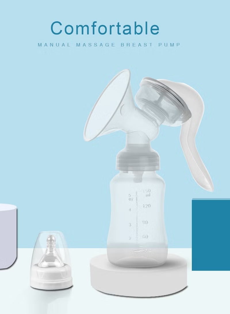 ALLTOMOM Portable Manual Silicone Breast Pump 150ML BPA Free Easy to Clean Ideal for Travel and Home Use - Image 1