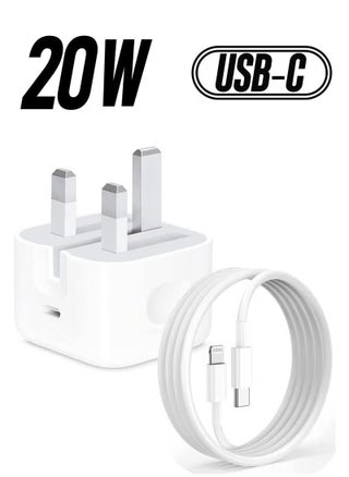 iPhone 20W USB-C Fast Charger with USB-C to Lightning Cable – PD Wall Charging Adapter for iPhone 14/14 Pro/14 Pro Max, iPhone 13/12/11/XR/XS Max/X/SE 2020 & iPad – High-Speed, Compact, Travel-Friendly Charging Solution - pzsku/Z90BF8EB32D2688DB0D50Z/45/1746430840/e9deeba6-9744-4fdf-bac4-2534c46a2e09
