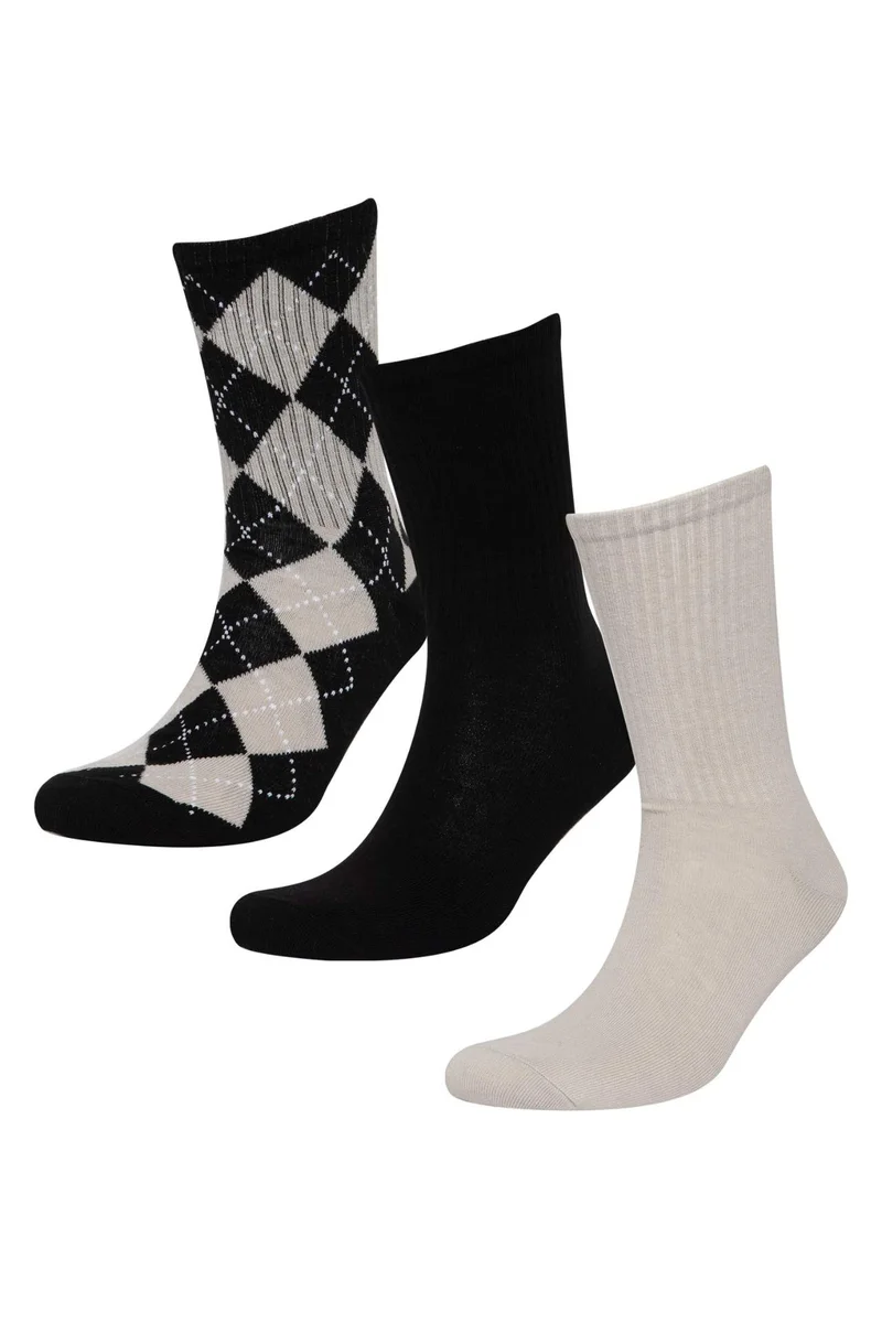 ديفاكتو Man 3 Piece Cotton Long Socks