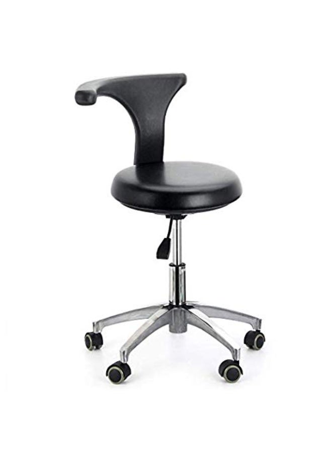 كرسي دوار قياسي مع مسند ظهر من مادة البولي يوريثين، كرسي رسم قابل للتعديل الارتفاع للمكتب والمطبخ والعيادة والصالون وطبيب الأسنان والمتجر والمنزل، مقعد بعرض 15.7 بوصة - Image 2