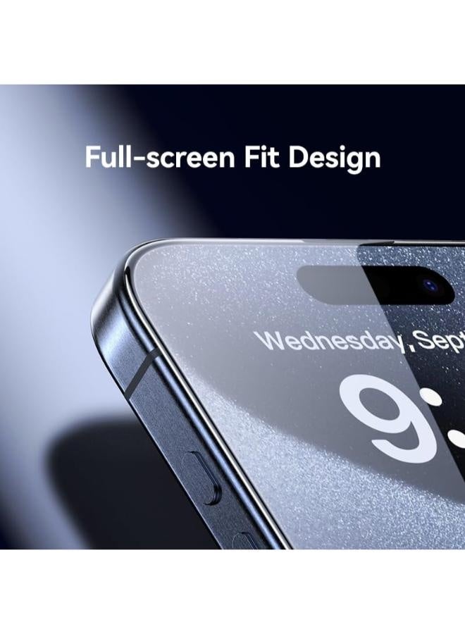 واقي شاشة لموبايل آيفون 15 برو ماكس (iPhone 15 Pro Max) مضاد للكسر و الخدش و بوضوح عالي HD, حماية قصوى للشاشة من الخدوش والكسر - Image 3