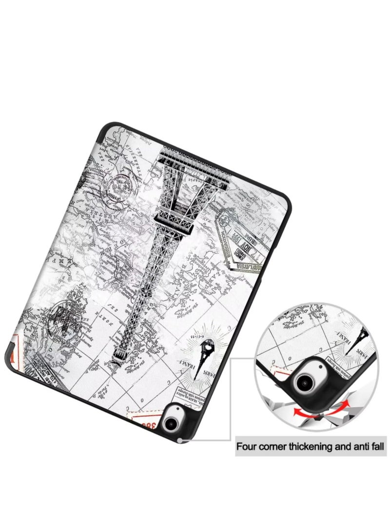 غطاء واحد لجهاز iPad Air 13 (2024)، رفيع وخفيف، مصنوع من غلاف صلب واقٍ، مع حامل قلم وتوقف تلقائي للاستعداد، مناسب لجهاز iPad Air 13 بوصة. - Image 5