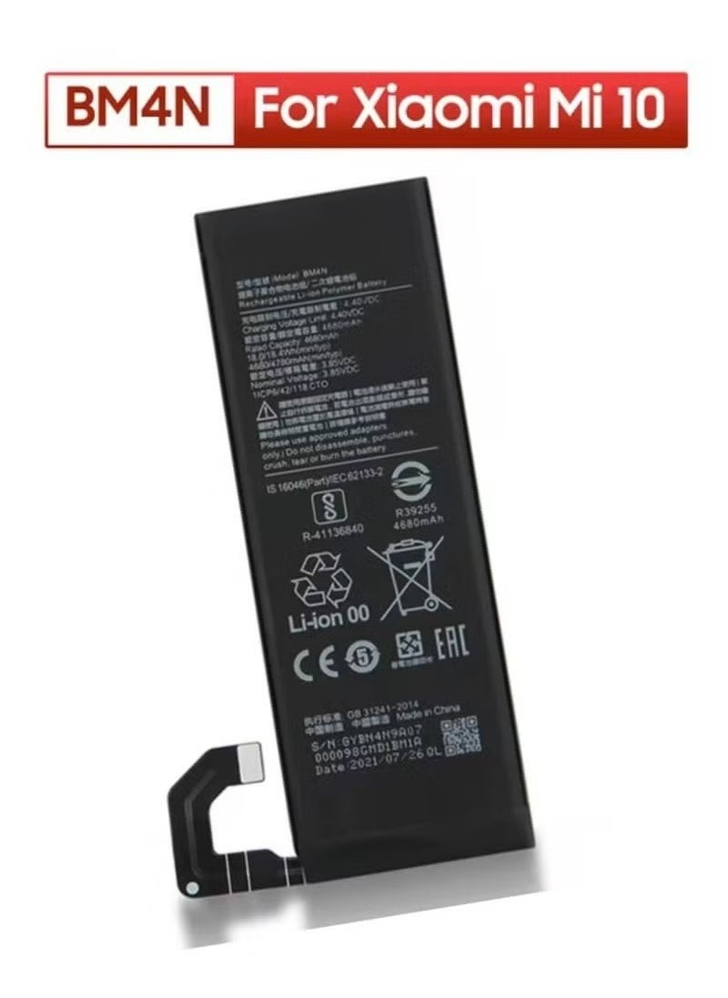 TIGER - High-Quality Original Replacement Battery for Xiaomi Mi 10 5G/10S – Black, Premium Lithium-Ion Cell, Long-Lasting Power, Fast Charging Support, Safe and Easy Installation, Reliable Performance for Xiaomi Mi 10 5G & 10S Devices - Image 1