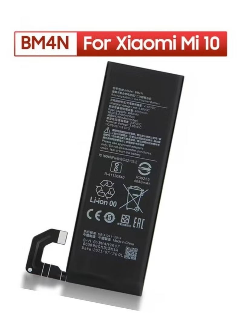 TIGER - High-Quality Original Replacement Battery for Xiaomi Mi 10 5G/10S – Black, Premium Lithium-Ion Cell, Long-Lasting Power, Fast Charging Support, Safe and Easy Installation, Reliable Performance for Xiaomi Mi 10 5G & 10S Devices - Image 1