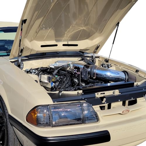 Redline Tuning 21-11012-02 Hood QuickLIFT-Plus System Compatible with Ford Mustang and Mercury Capri 1979-1998 (All Black Components) - Image 2