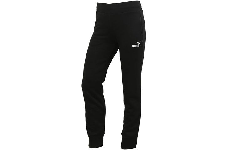 PUMA (WMNS) PUMA Essentials Sweatpants 'Black White' - Image 2