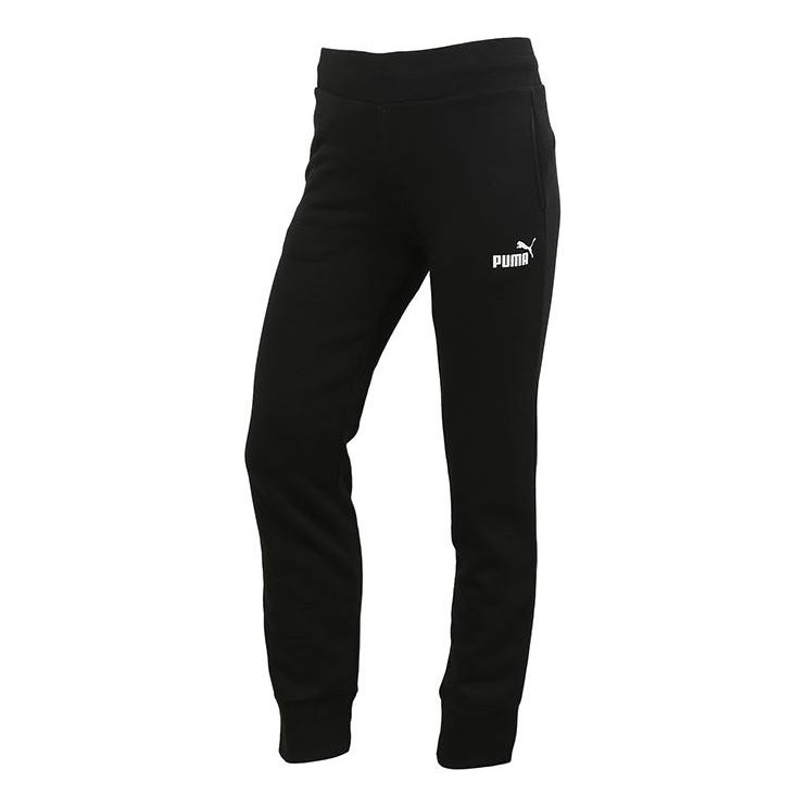PUMA (WMNS) PUMA Essentials Sweatpants 'Black White' - Image 1