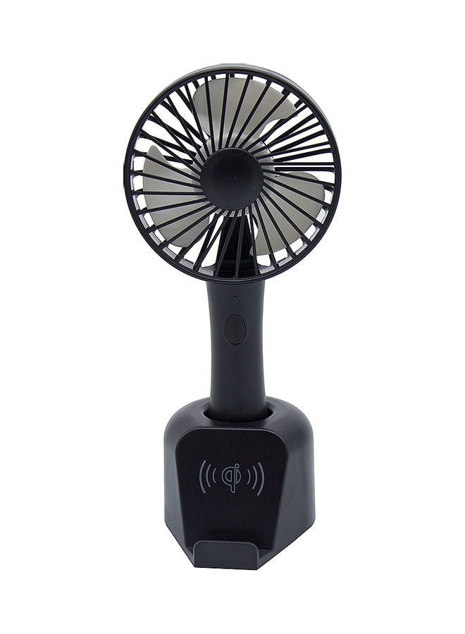 NIBEMINENT K62 Mini USB Rechargeable Handheld Desktop 3-level Wireless Charging Fan for Mobile Phone Black  - Image 5