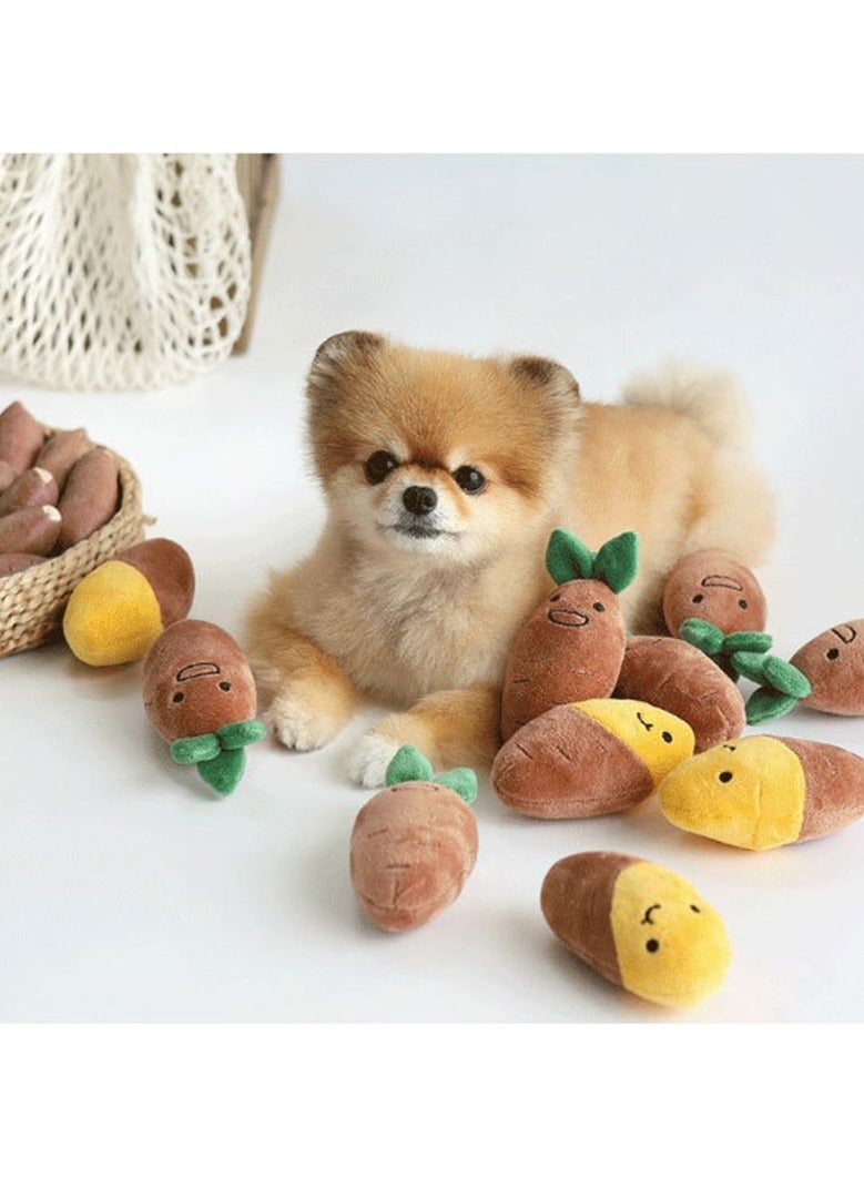 general Dog Snuffle Digging Toy - Plush Turnip Burrow Interactive Toy with Squeakers Hide and Seek Treat Dispensing Toy for Boredom Relief - Image 2