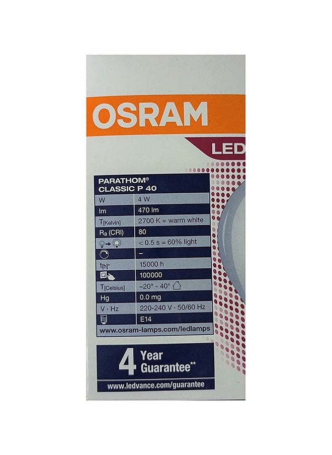 Osram E14 LED Bulb 4W Warm White Retrofit Class P 827 / 2700K  - Image 3