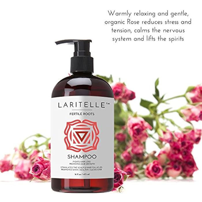 Laritelle Organic Shampoo Fertile Roots 17.5 oz – Fights Hair Loss & Promotes Healthy New Growth with Lavender, Ginger, Rosemary, Patchouli, Clary Sage – Strengthens, Nourishes & Balances Scalp - Image 5