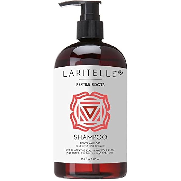 Laritelle Organic Shampoo Fertile Roots 17.5 oz – Fights Hair Loss & Promotes Healthy New Growth with Lavender, Ginger, Rosemary, Patchouli, Clary Sage – Strengthens, Nourishes & Balances Scalp - Image 1