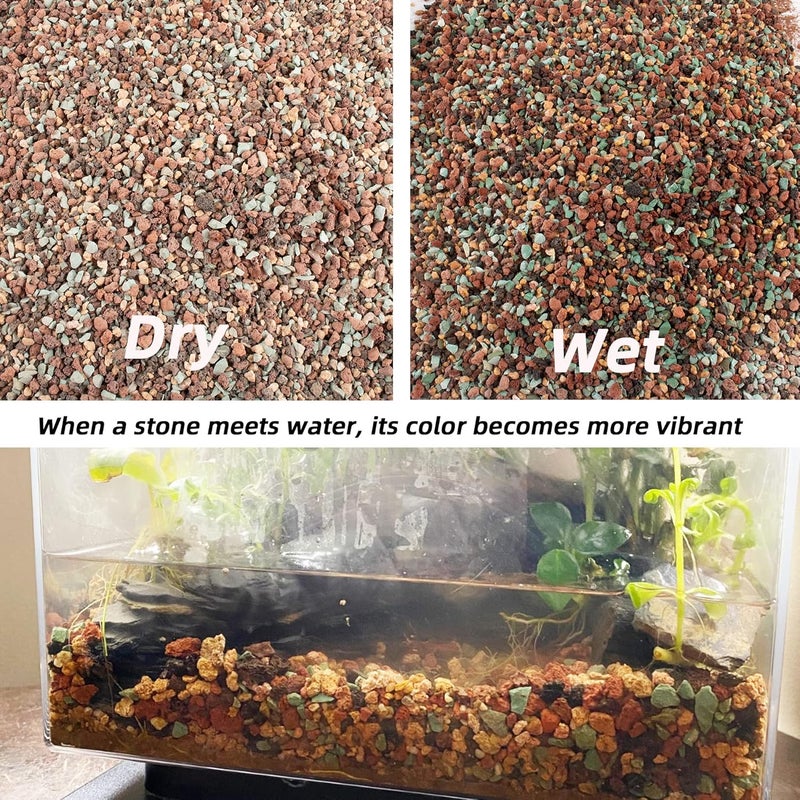 CJGQ 18lb Mix Lava Rocks for Plants in Door -Gravel Pebbles for Bonsai Succulent Cactus Potting Soil and Vase Fillers, Fairy Gardening,Top Dressing - Image 4