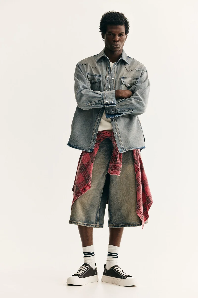 H&M Oversized Fit Denim shirt