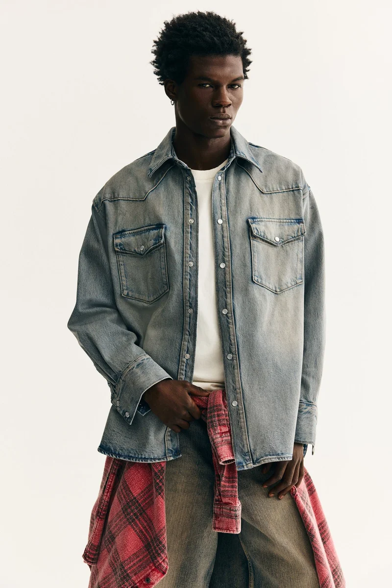 H&M Oversized Fit Denim shirt