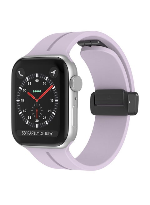 Silicone Band With Folding Magnetic Clasp For Apple Watch 38/40/41mm