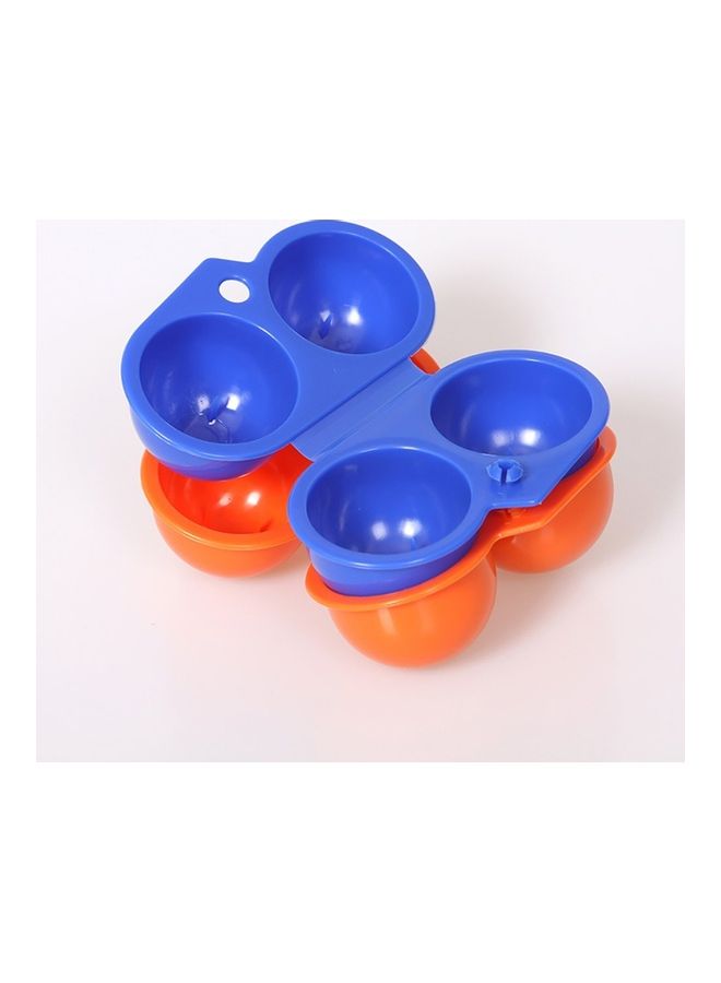 NIBEMINENT 2-Piece Eggs Container Case Blue/Orange 13xx8x5cm