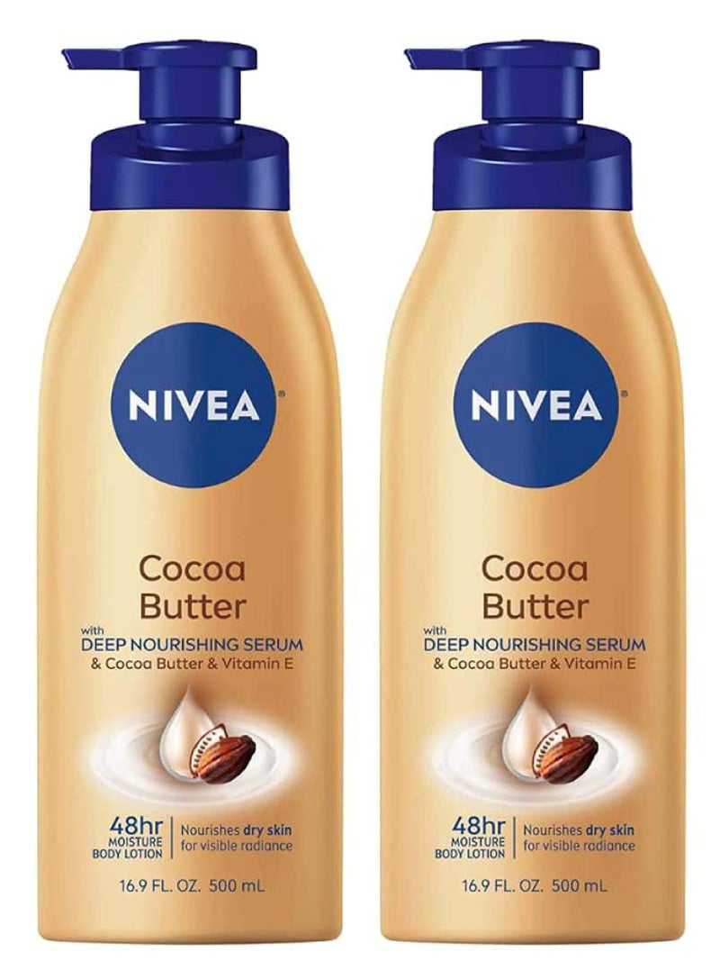 NIVEA Cocoa Butter Body Lotion 16.9 fl. oz. (Pack of 2) - Image 2