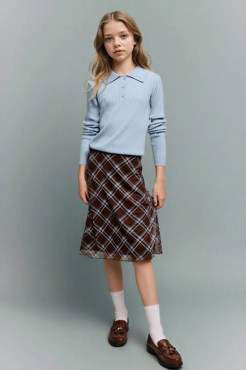 DeFacto Girl Regular Fit Polo Collar Pullover
