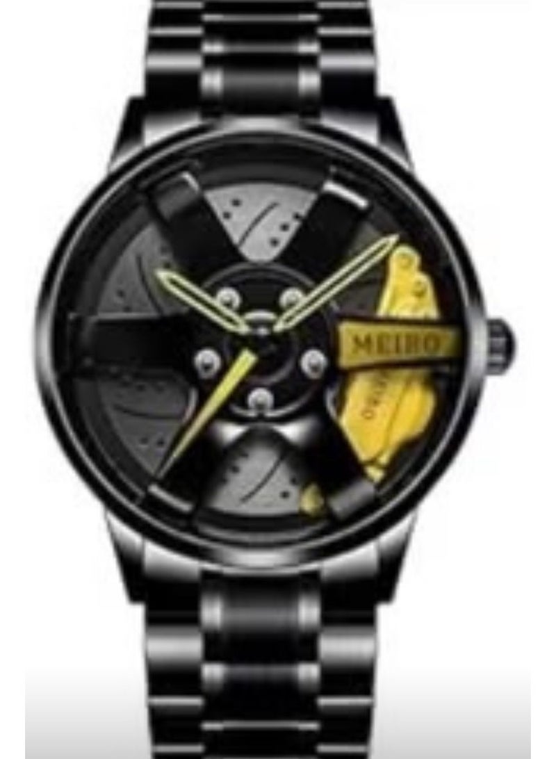Men's Acne barrier Men's Quartz Watches Waterproof Vacuum Plated Band Car Wheel Hub Design Automatic Sports Wristwatch Quartz