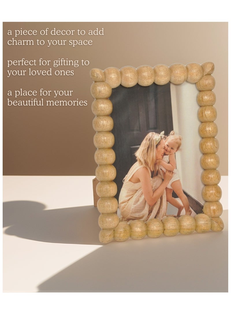 Mars & More - Handcrafted Wooden Bubbles Photo Frame 15x20 cm by Artesania - Image 1