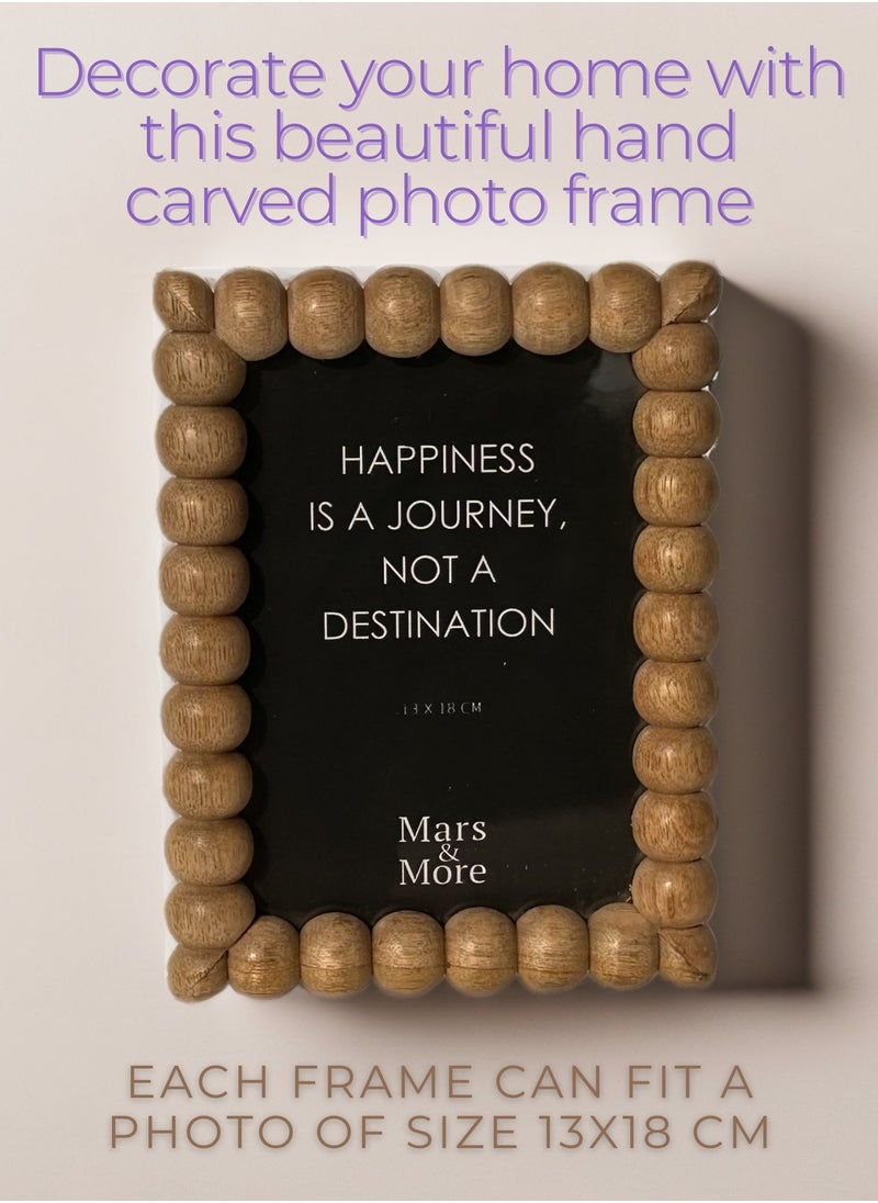 Mars & More - Handcrafted Wooden Bubbles Photo Frame 15x20 cm by Artesania - Image 1
