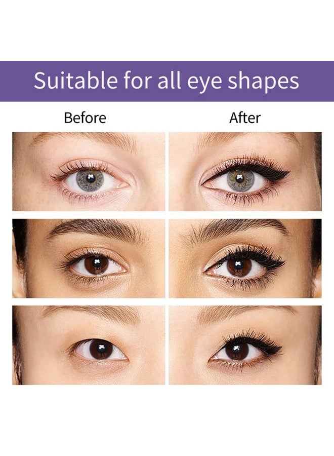 Linble Dual Ended Black Liquid Eyeliner 2 In 1 Winged Cat Eye Stamp & Felt Tip Eyeliner Pen Waterproof Long Lasting And Smudge Proof Eye Makeup Tool For Women - Image 4