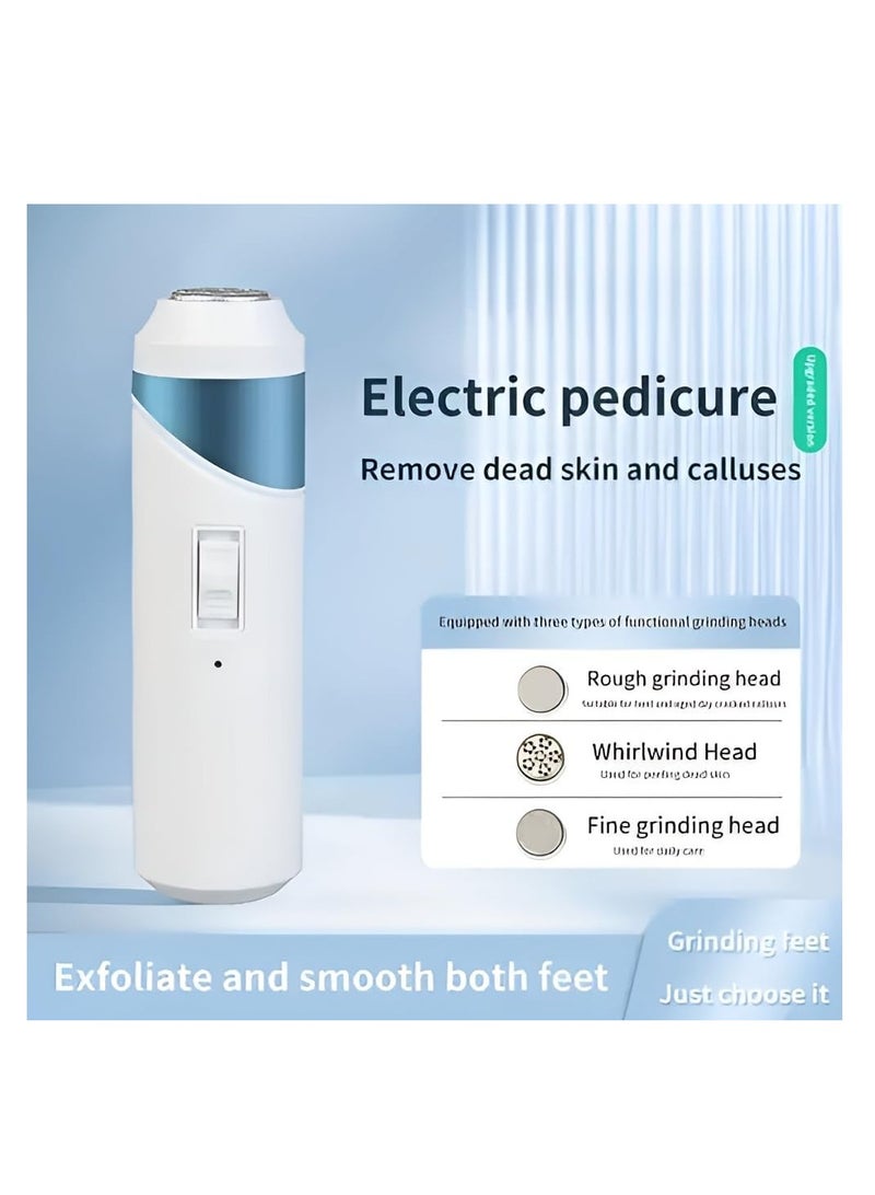 Electric Foot Scrub, Portable Foot Scrubber for Dead Skin and Calluses, USB Rechargeable Battery, Cordless and 2 Adjustable Speeds, Interchangeable Grinding Heads for Convenient Personal Care - Image 4