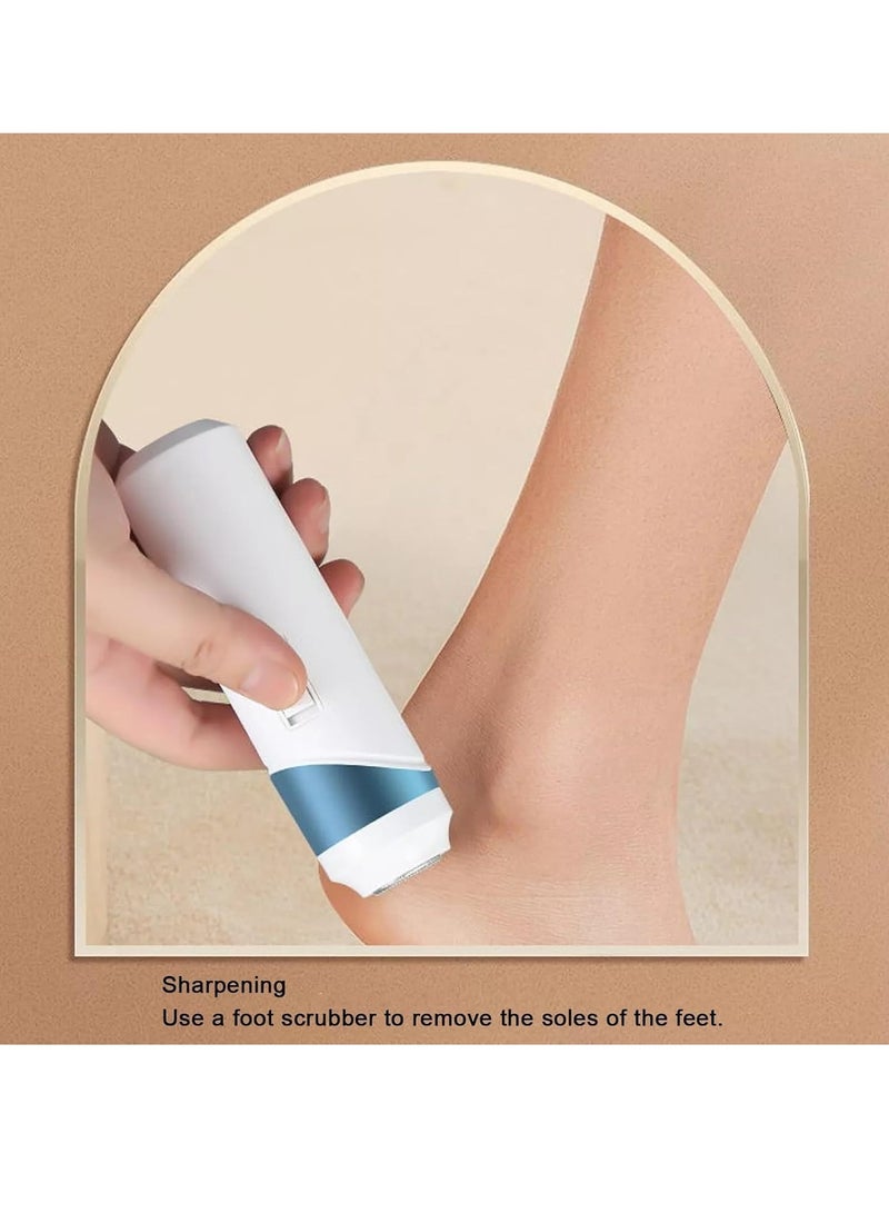 Electric Foot Scrub, Portable Foot Scrubber for Dead Skin and Calluses, USB Rechargeable Battery, Cordless and 2 Adjustable Speeds, Interchangeable Grinding Heads for Convenient Personal Care - Image 3