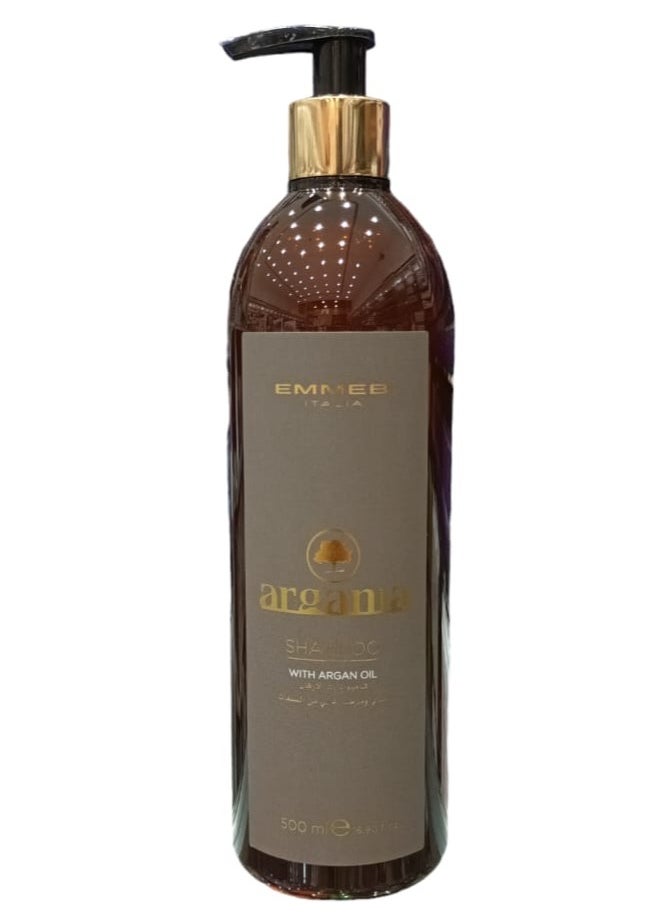 EMMEBI ITALIA Argan Shampoo Free of Salts and Sulfates For dry Treated  Damaged and Damaged Hair  500 ml 