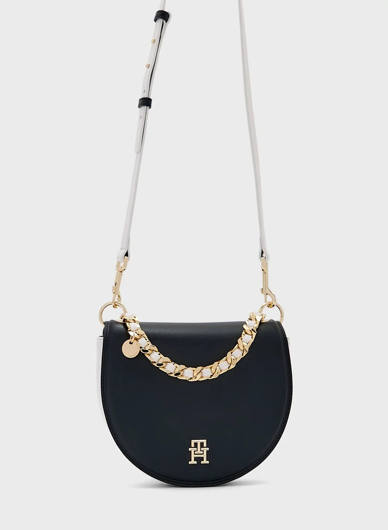 TOMMY HILFIGER Chic Saddle Crossbody Bag