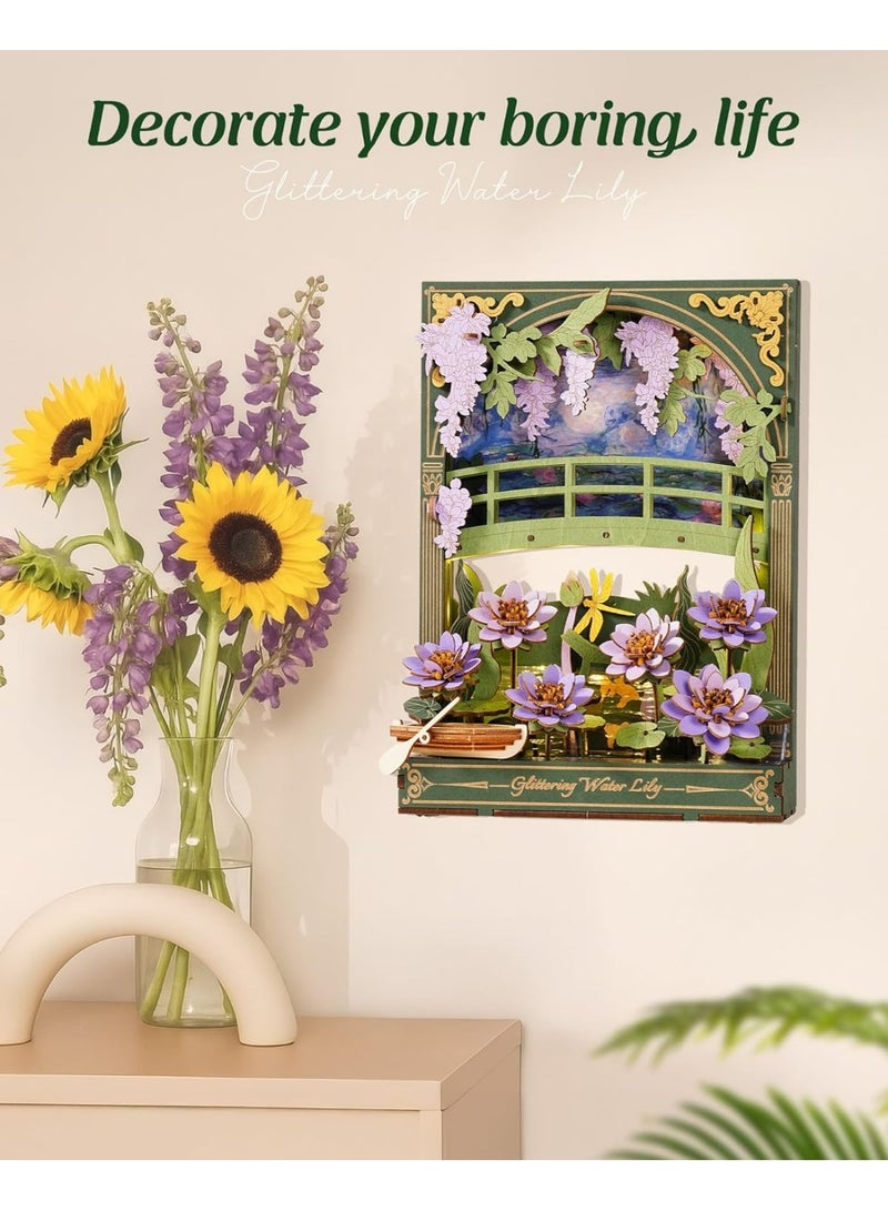 روبوتايم روود - لوحة جدارية لزهرة اللوتس المتلألئة ثلاثية الأبعاد من الخشب TH001 - Image 5