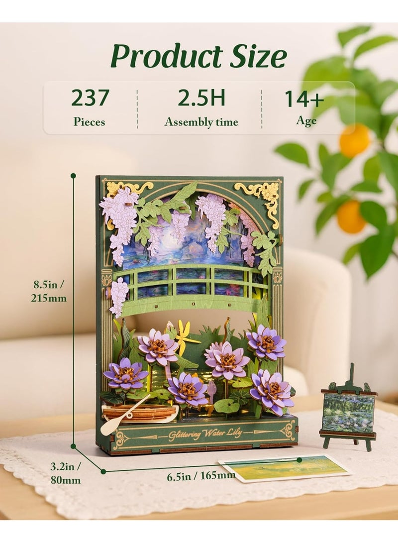 روبوتايم روود - لوحة جدارية لزهرة اللوتس المتلألئة ثلاثية الأبعاد من الخشب TH001 - Image 2