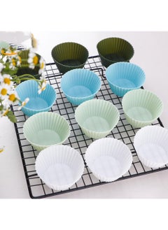 Generic 24pcs Mafen Cup Silicone Egg Tart Mold Cake Cup Holder Baking Mold  - Image 4