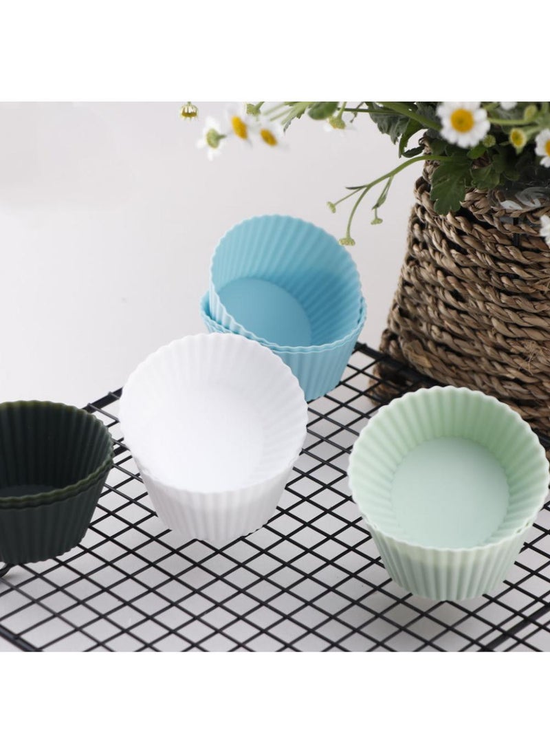 Generic - 24pcs Mafen Cup Silicone Egg Tart Mold Cake Cup Holder Baking Mold - Image 1